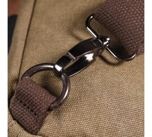 Сумка через плече з USB кабелем чоловіча із щільного текстилю 21223 Vintage Оливкова