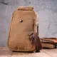 Текстильна чоловіча сумка через плече для документів та міста Vintage 21230 Коричнева
