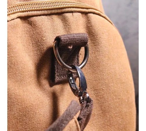 Зручна дорожня сумка із щільного текстилю 21239 Vintage Коричнева