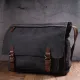 Чоловіча сумка для ноутбука з текстильним клапаном 21240 Vintage Чорна