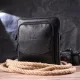 Чоловіча сумка із комбінованої натуральної шкіри SHVIGEL 18720 Чорна