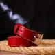 Якісний жіночий ремінь із натуральної шкіри Grande Pelle 21446 Червоний