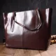 Практична сумка шоппер із натуральної шкіри 22103 Vintage Коричнева