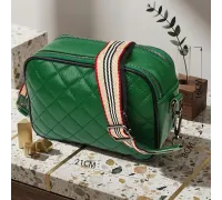 Жіноча шкіряна сумка крос боді для міста та щоденного використання Vintage 22113 Зелена