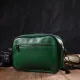 Жіноча шкіряна сумка крос боді для міста та щоденного використання Vintage 22113 Зелена