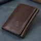 Зручний чоловічий гаманець у три складання GRANDE PELLE 16787 Темно-коричневий