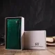 Лакований жіночий гаманець із блоком для візиток з натуральної шкіри ST Leather 19424 Зелений