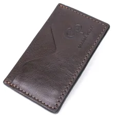 Компактний кард-кейс із натуральної шкіри GRANDE PELLE 11629 Коричневий