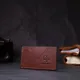 Практичний кард-кейс із натуральної шкіри GRANDE PELLE 11630 Світло-коричневий