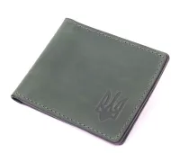 Якісна шкіряна обкладинка на посвідчення учасника бойових дій GRANDE PELLE 11664 Зелений
