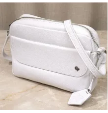 Жіноча сумка крос-боді із натуральної шкіри GRANDE PELLE 11650 Біла