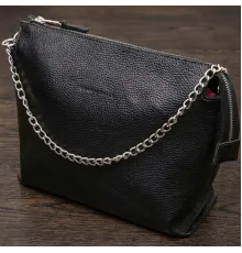 Якісна жіноча сумка з натуральної шкіри GRANDE PELLE 11655 Чорна
