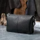 Зручний жіночий клатч із натуральної зернистої шкіри GRANDE PELLE 11697 Чорний