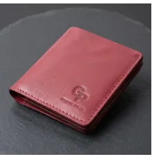 Компактне портмоне з натуральної шкіри GRANDE PELLE 16798 Бордовий