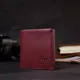 Компактне портмоне з натуральної шкіри GRANDE PELLE 16798 Бордовий