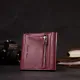 Стильний невеликий гаманець із натуральної шкіри GRANDE PELLE 16800 Бордовий