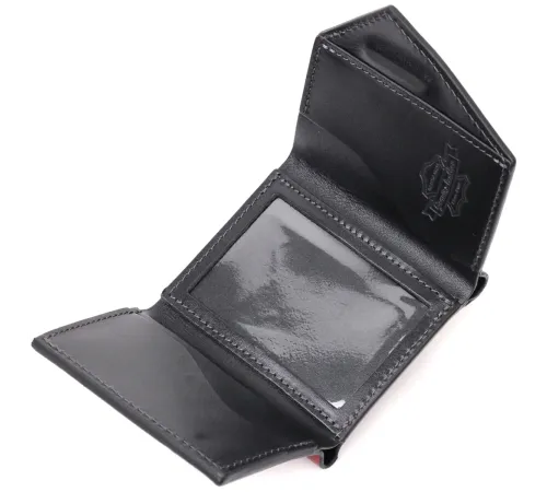 Стильний невеликий гаманець із натуральної шкіри GRANDE PELLE 16800 Бордовий