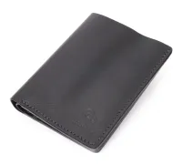 Стильне шкіряне портмоне з утримувачем для Apple AirTag GRANDE PELLE 11625 Чорний