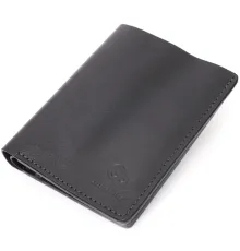 Стильне шкіряне портмоне з утримувачем для Apple AirTag GRANDE PELLE 11625 Чорний
