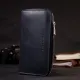Стильний гаманець-клатч на блискавці із натуральної шкіри GRANDE PELLE 11644 Синій