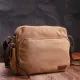 Містка чоловіча сумка месенджер із щільного текстилю Vintage 22205 Коричневий