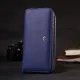 Жіночий гаманець клатч з натуральної шкіри для карток та купюр ST Leather 19431 Синій