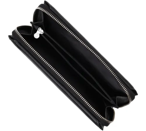 Гаманець клатч унісекс з натуральної шкіри для карток та купюр ST Leather 19432 Чорний