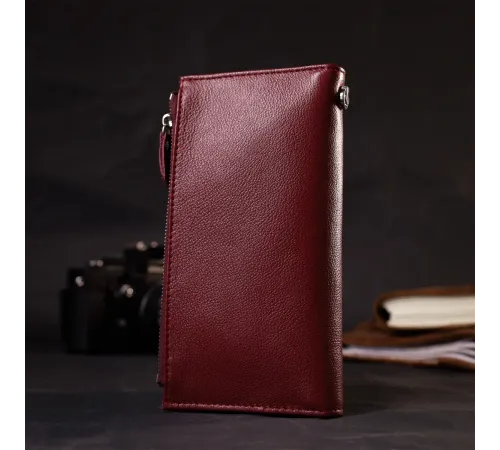Стильний та яскравий жіночий гаманець-клатч ST Leather 19433 Бордовий