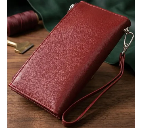 Стильний та яскравий жіночий гаманець-клатч ST Leather 19433 Бордовий