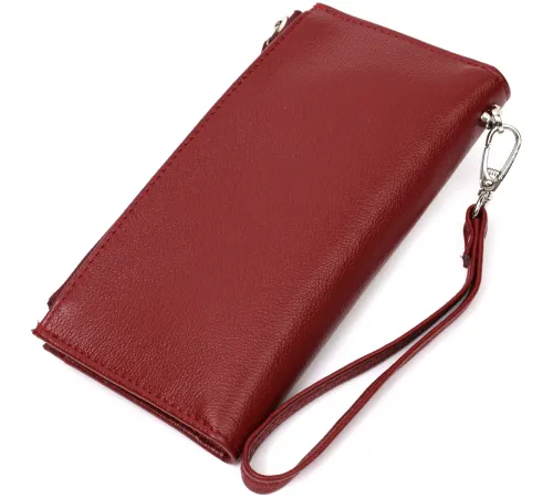 Стильний та яскравий жіночий гаманець-клатч ST Leather 19433 Бордовий