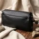 Жіноча шкіряна сумка із трикутним клапаном Vintage 22254 Чорна
