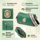 Жіноча сумка з оригінальною прикрасою з натуральної шкіри Vintage 22261 Зелена