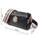 Жіноча сумка з прикрасою із натуральної шкіри Vintage 22262 Чорна