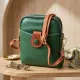 Невелика сумка трапеція для жінок з натуральної шкіри Vintage 22268 Зелена