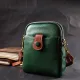 Невелика сумка трапеція для жінок з натуральної шкіри Vintage 22268 Зелена