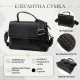 Сумка сетчел у класичному кольорі для жінок з натуральної шкіри Vintage 22291 Чорна