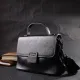 Сумка сетчел у класичному кольорі для жінок з натуральної шкіри Vintage 22291 Чорна