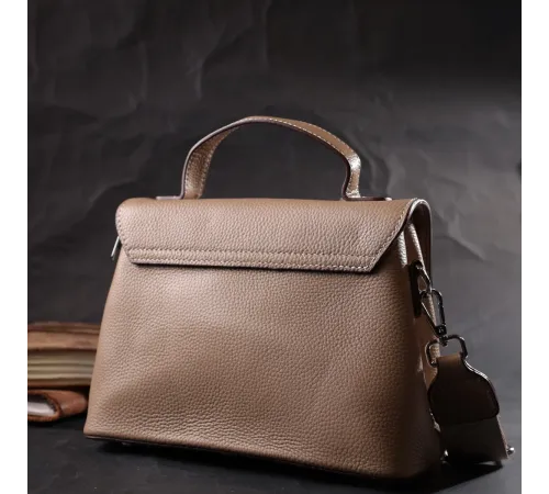 Жіноча сумка сетчел з натуральної шкіри Vintage 22292 Бежева