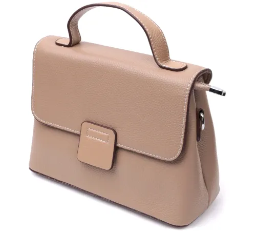 Жіноча сумка сетчел з натуральної шкіри Vintage 22292 Бежева