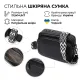 Компактна жіноча сумка крос-боді з натуральної шкіри Vintage 22294 Чорна