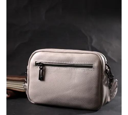 Стильна сумка жіноча крос-боді з натуральної шкіри Vintage 22295 Біла