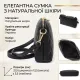 Класична сумка жіноча через плече з натуральної стьобаної шкіри Vintage 22315 Чорна