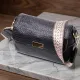 Класична шкіряна сумка з оригінальною плечовою лямкою Vintage 22405 Чорна
