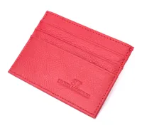 Яскравий кард-кейс із натуральної шкіри ST Leather 22445 Червоний