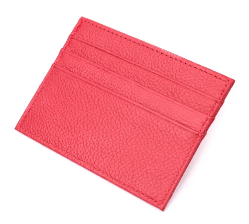 Яскравий кард-кейс із натуральної шкіри ST Leather 22445 Червоний