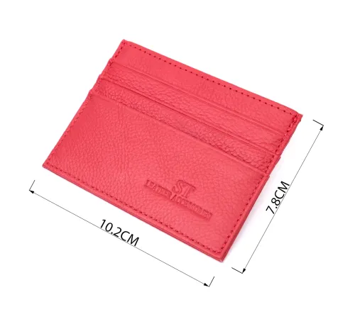 Яскравий кард-кейс із натуральної шкіри ST Leather 22445 Червоний