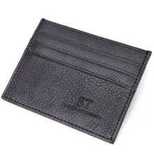 Стильний кард-кейс із натуральної шкіри ST Leather 22447 Чорний