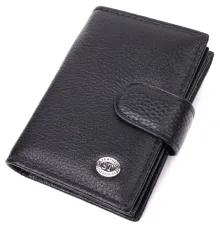 Надійна візитниця з натуральної шкіри ST Leather 22469 Чорний