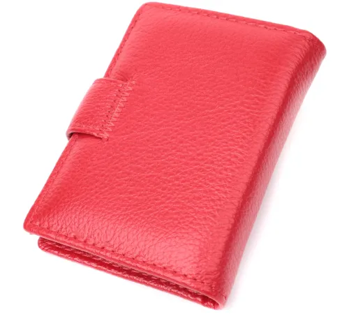 Містка візитниця з натуральної шкіри ST Leather 22470 Червоний