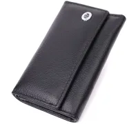 Містка ключниця з натуральної шкіри ST Leather 22477 Чорний